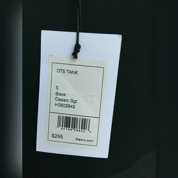 NWT Theory OTS Tank Black SClassic Ggt - Picture 3 of 5